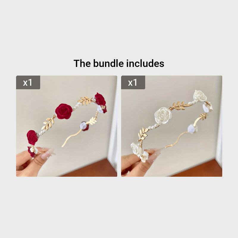 Розовая повязка с искусственными жемчужинами для женщин и девочек, винтажный свадебный аксессуар для вечеринки