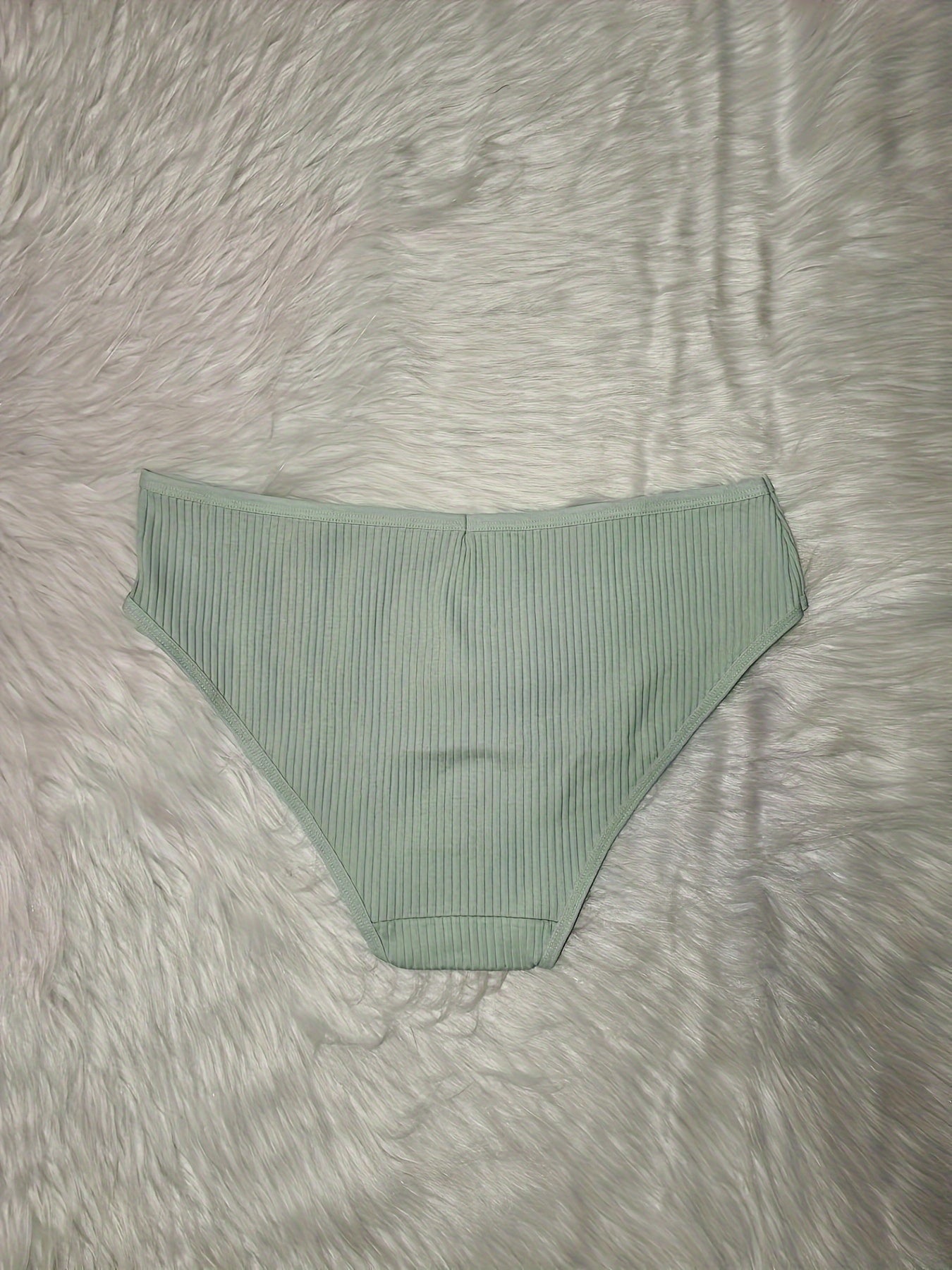 8-to'plam ayollar uchun shovqinsiz ribli paxta ichki kiyimlar, nafas oladigan, qulay kiyim