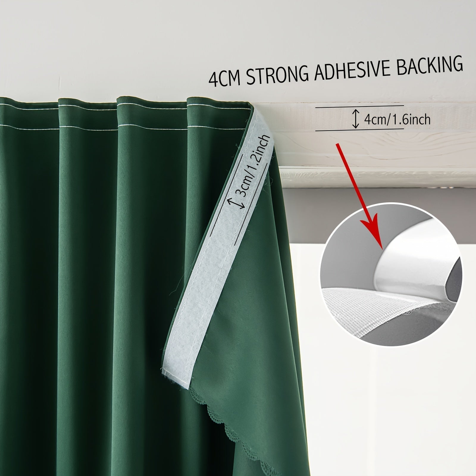 Blackout Curtain Panels Set of 1 Thermal Insulated Portable Room Darkening Tiebacks for Bedroom Living Room Office