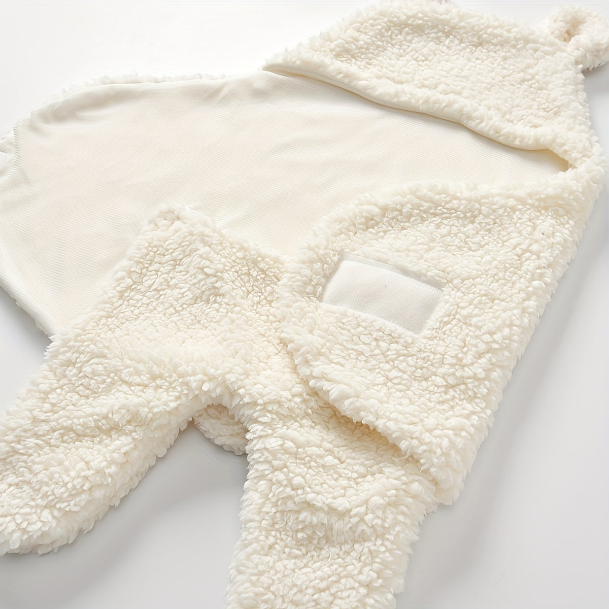 Newborn Fleece Teddy Bear Swaddle Blanket for Winter Christmas Halloween Thanksgiving