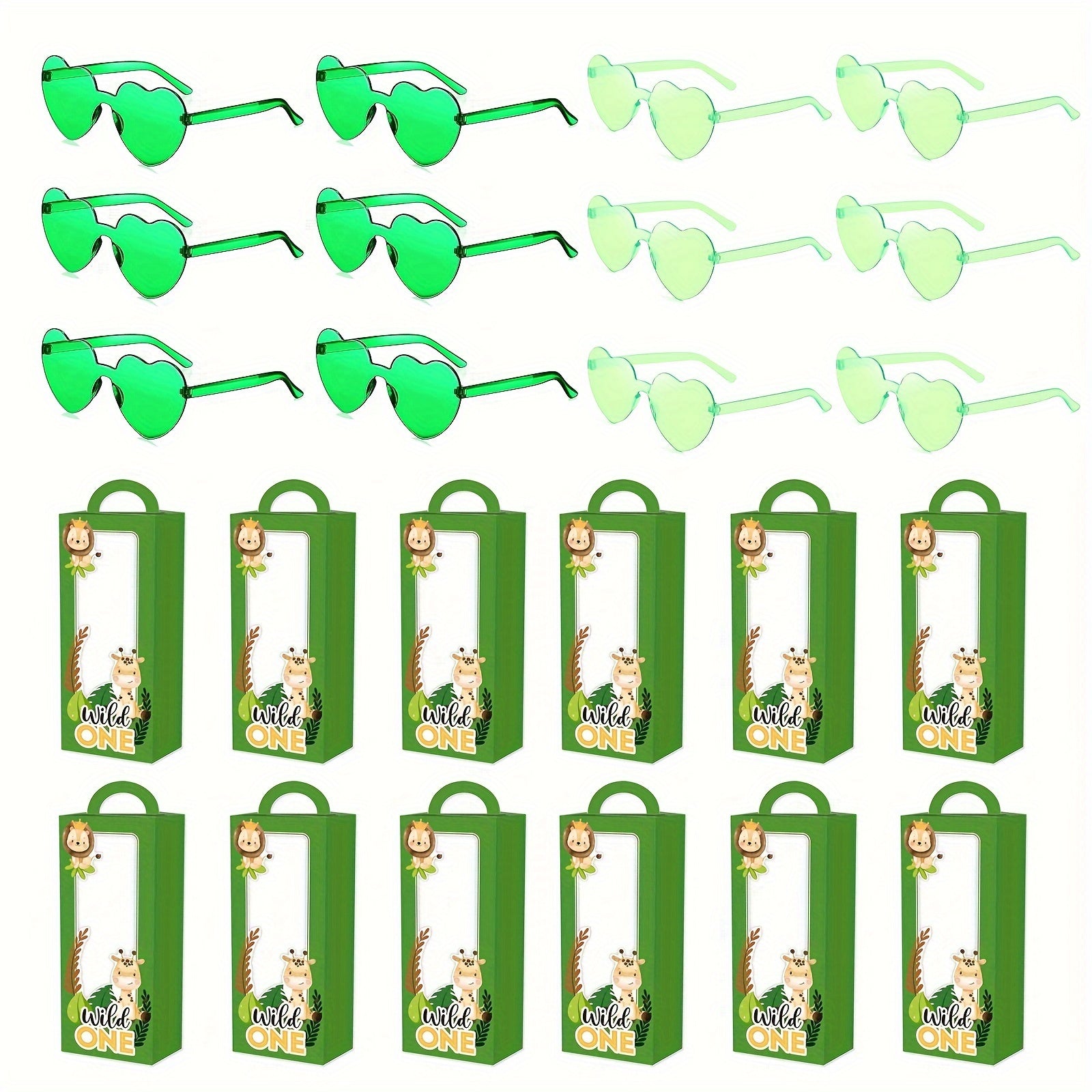 24-Pack Pink Heart-Shaped Glasses Party Favors for Birthdays and Bachelorette Parties