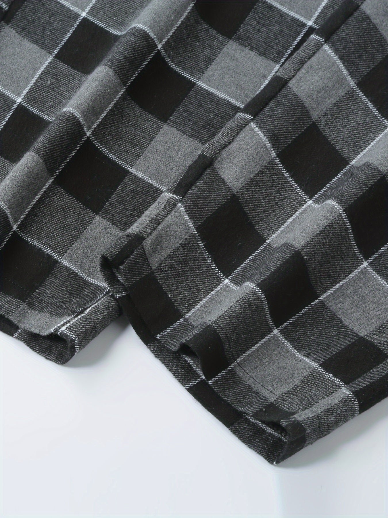 Men's Plus Size Loungewear Set Polyester Crew Neck Short Sleeve T-Shirt and Plaid Pants All-Season