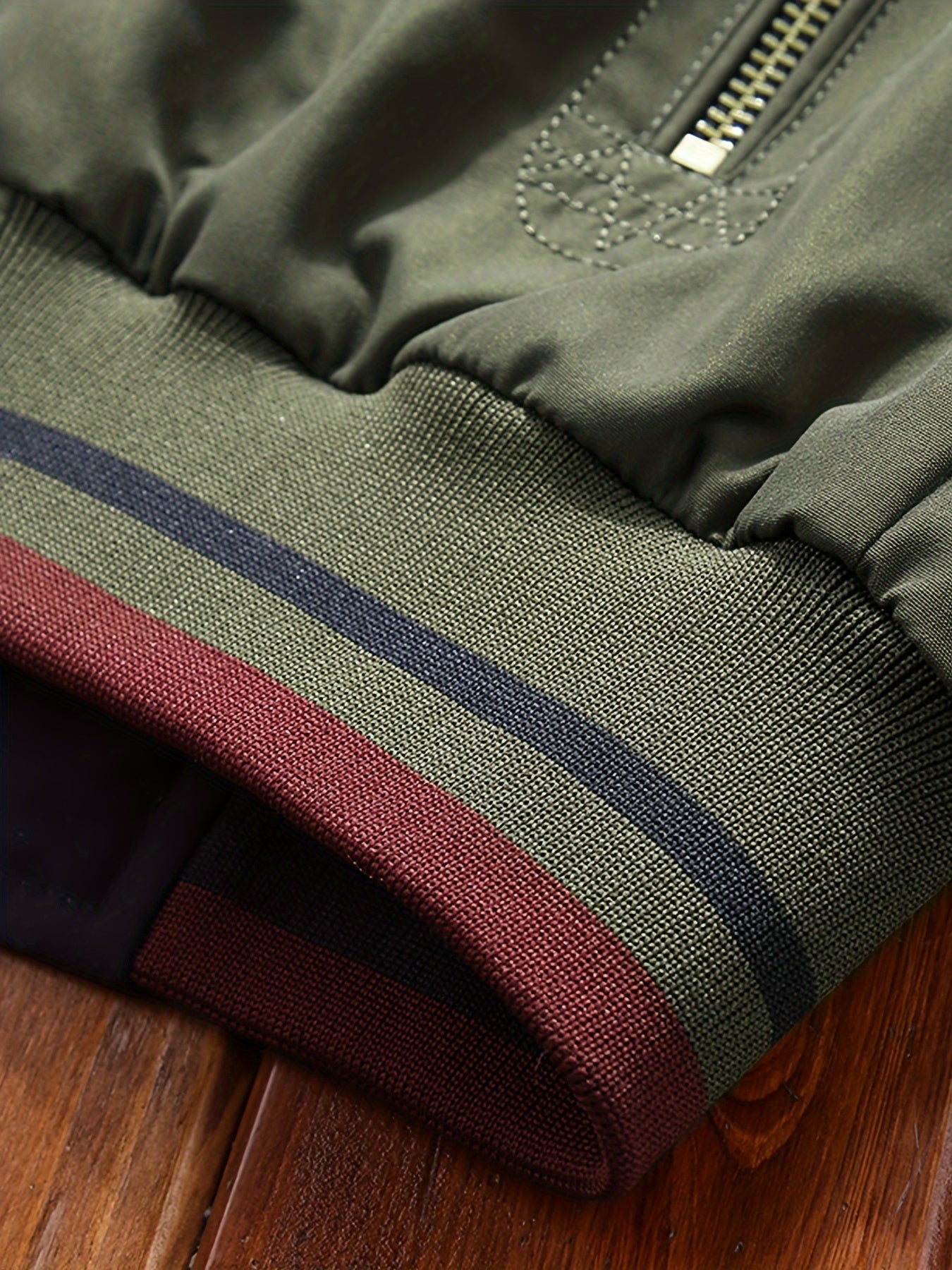 Men's Reversible Windproof Jacket with Pockets and Military-Inspired Design