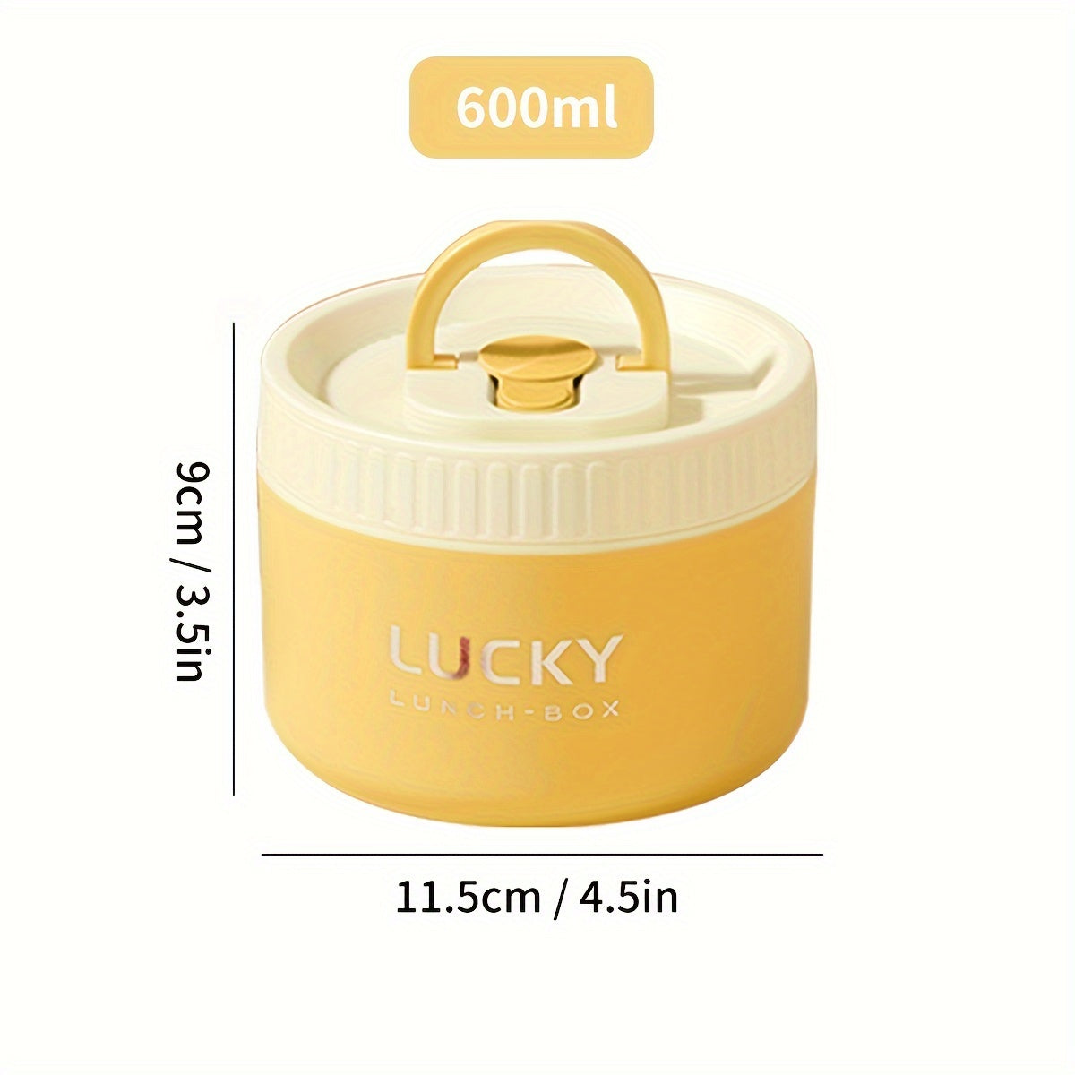 Stainless Steel Lunch Box Leak-Proof Round Bento Container for Meals and Salads