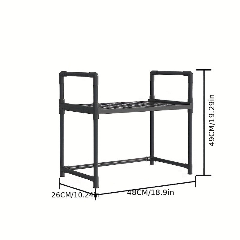 Estante de almacenamiento para cocina, estante para horno microondas, diseño abierto de doble o triple capa