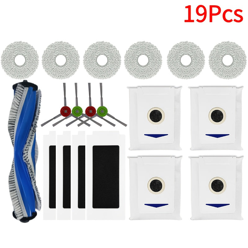 19-Donali changyutgich aksessuarlar to'plami ECOVACS T30 OMNI T30 PRO DDX14 M12 Pro+ uchun, asosiy yon qopqoq, filtr, mop, changyutgich sumkasi bilan