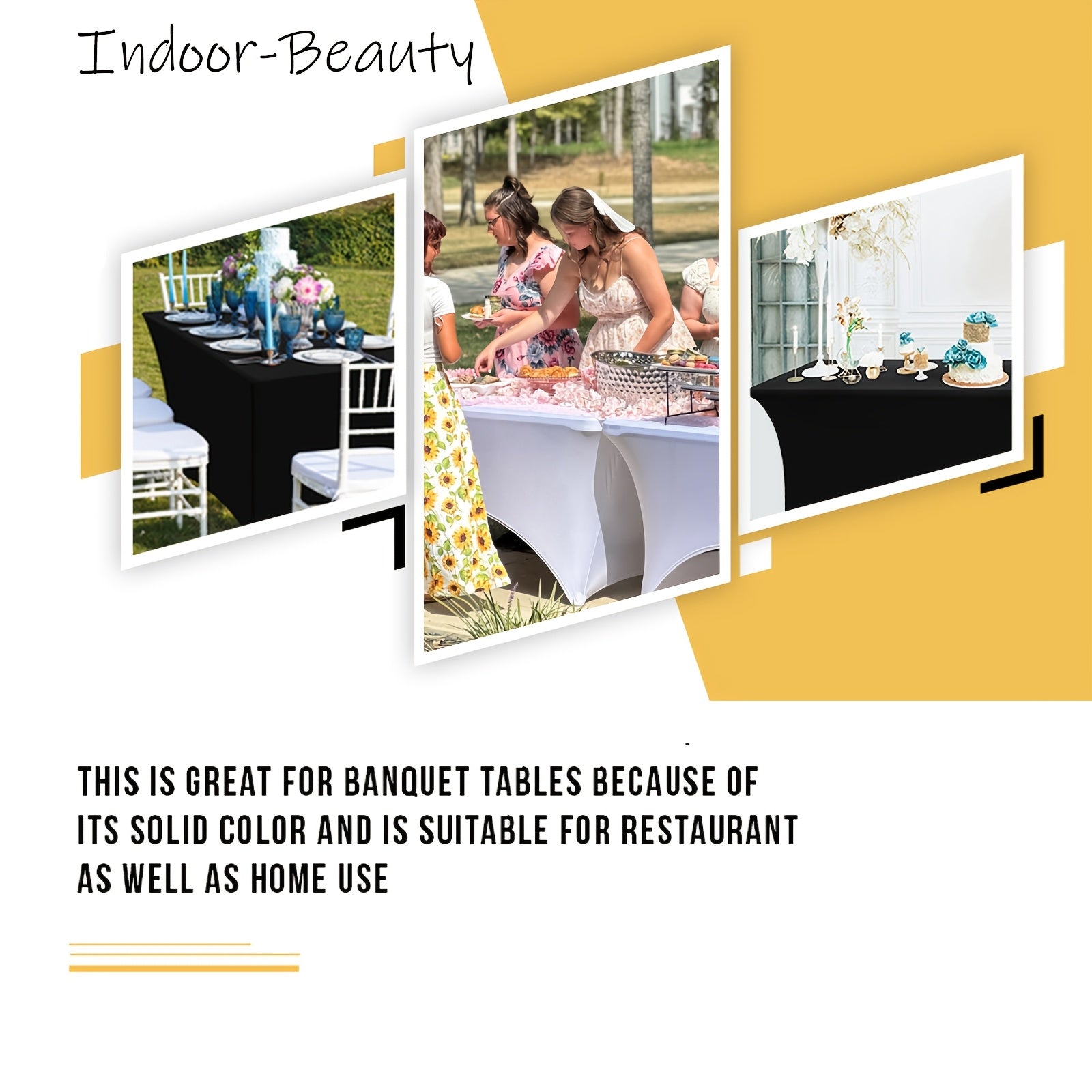 Stretch Spandex Tablecloth for Weddings Parties and Events Durable Polyester Blend Mixed Color