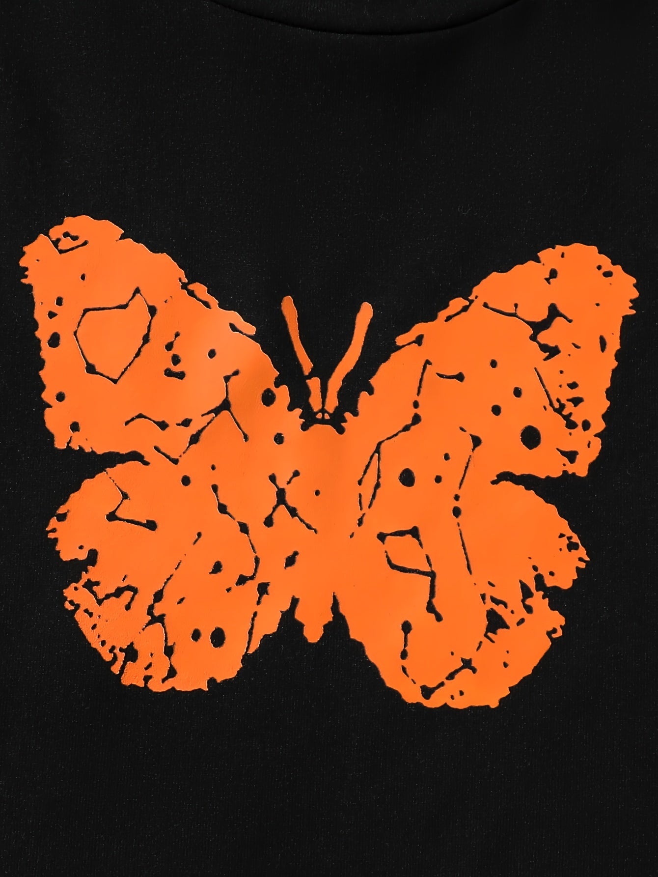 Girls Butterfly Pattern Short Sleeve Top and Skirt Set Summer Casual Kids Clothing