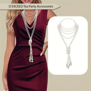 1920-yillardagi vintage uslubidagi faux marjon, uzun bo‘yoqli bejewellery, ayollar uchun flapper zargarlik buyumlari