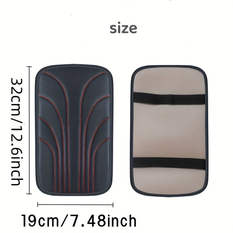Car Armrest Pad Faux Leather Non-Slip Two Styles Six Colors Center Console Cushion