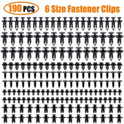 190 Pcs Auto Fastener Clips ABS Plastic Rivet Set for Car Bumpers and Mud Flaps