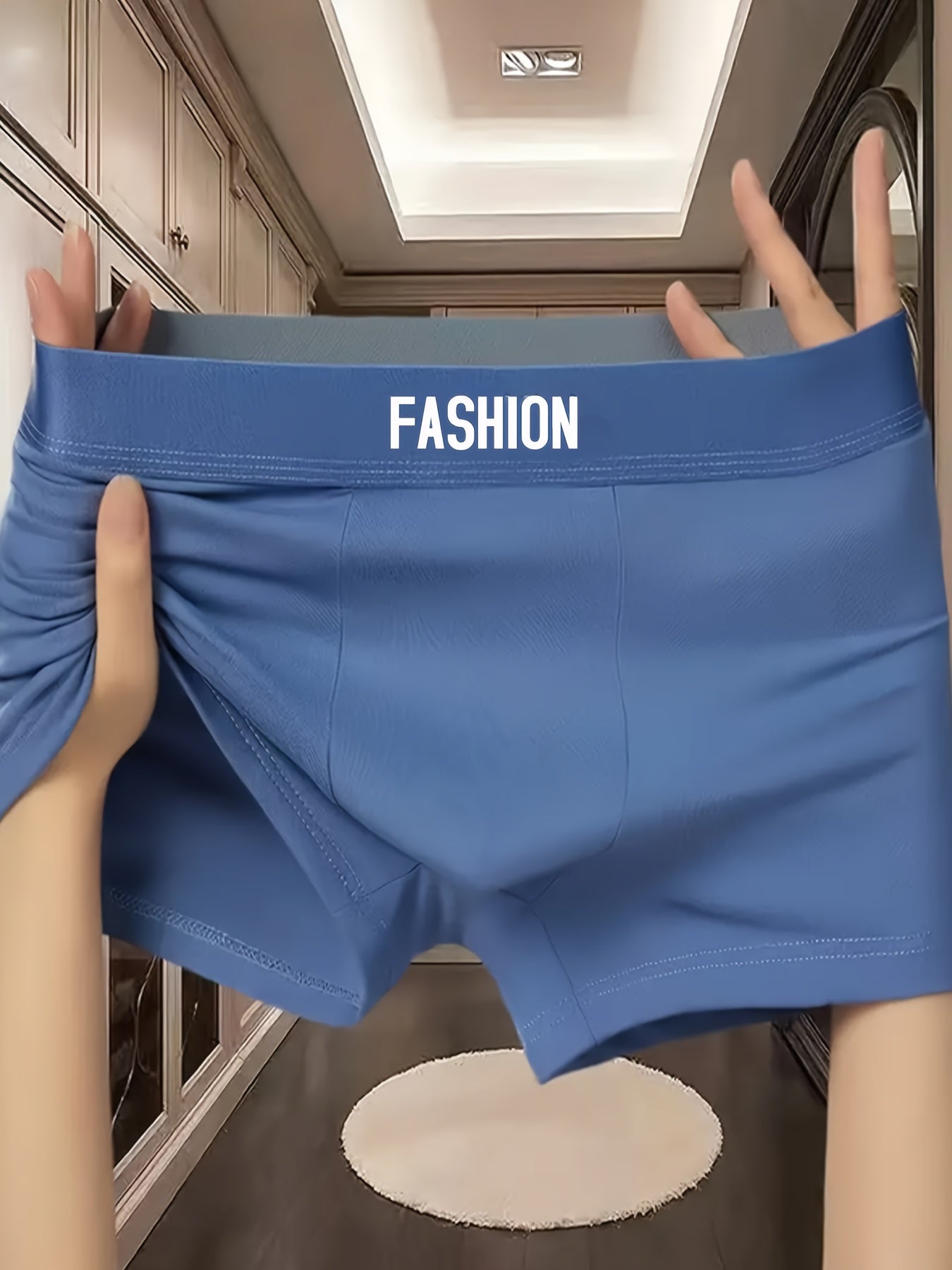 Men's 3-Piece Breathable Cotton Elastane Underwear Set Casual Solid Color Shortie