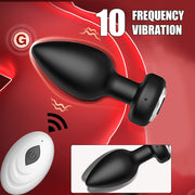 Adult Male Female Vibrational Penis Butt Plug Remote Rechargeable