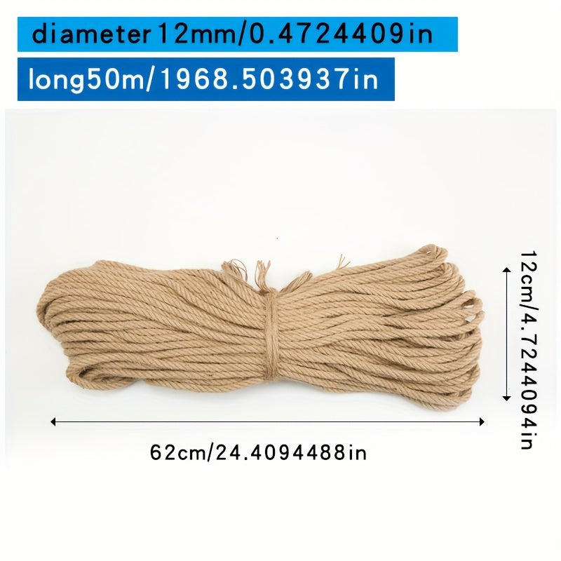 Natural Jute Twine Rope for DIY Crafts Gift Wrapping Decorative Projects 4-14mm
