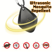 Portable USB Pest Repeller Black ABS Insect Deterrent for Camping and Home