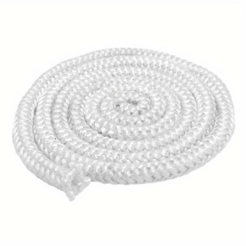 High-Temperature Resistant Fiberglass Fireplace Seal Rope 14mm x 2m White Gasket for Wood Stove Doors