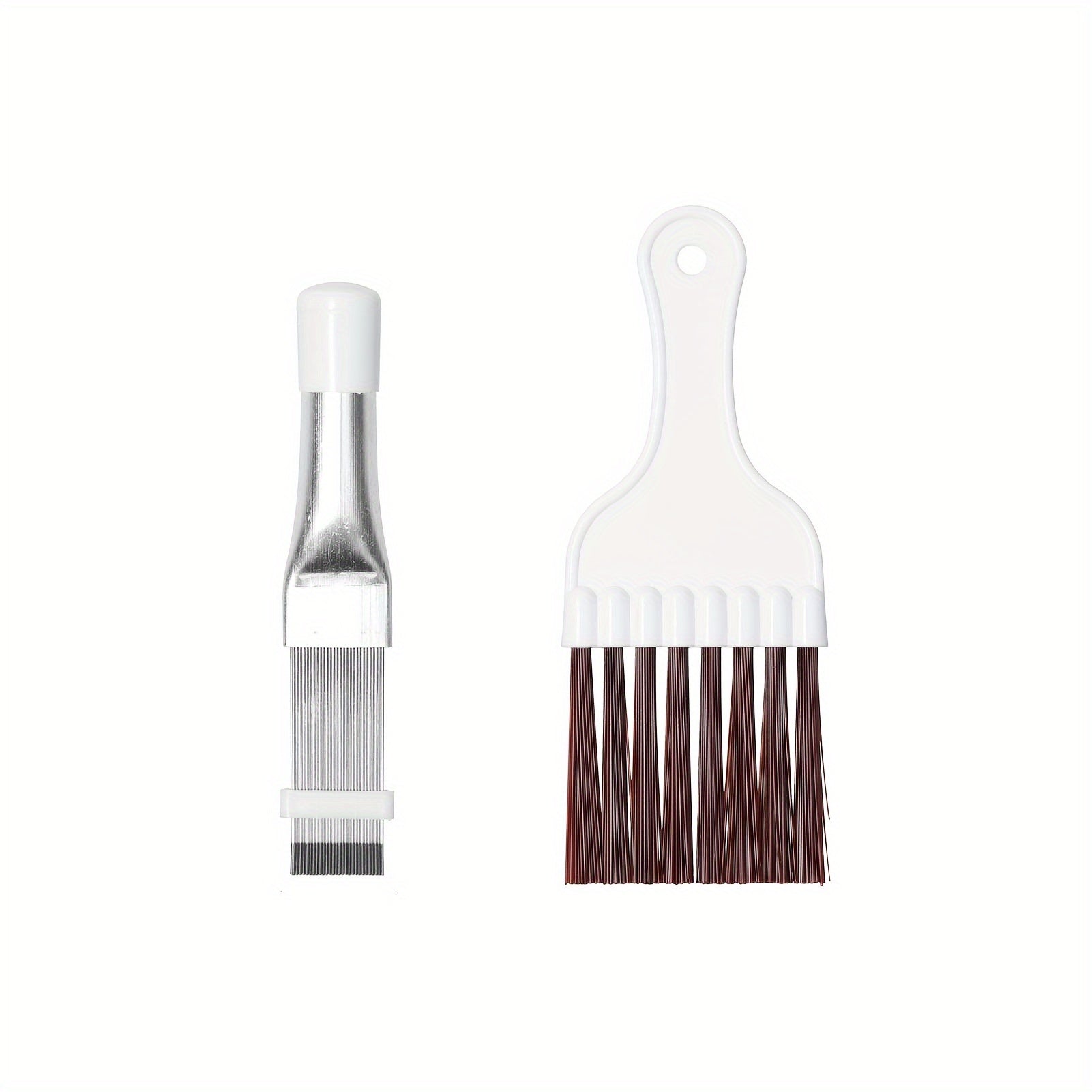 Air Conditioner Fin Comb Set 2 Pieces Stainless Steel Brush for Coil Cleaning