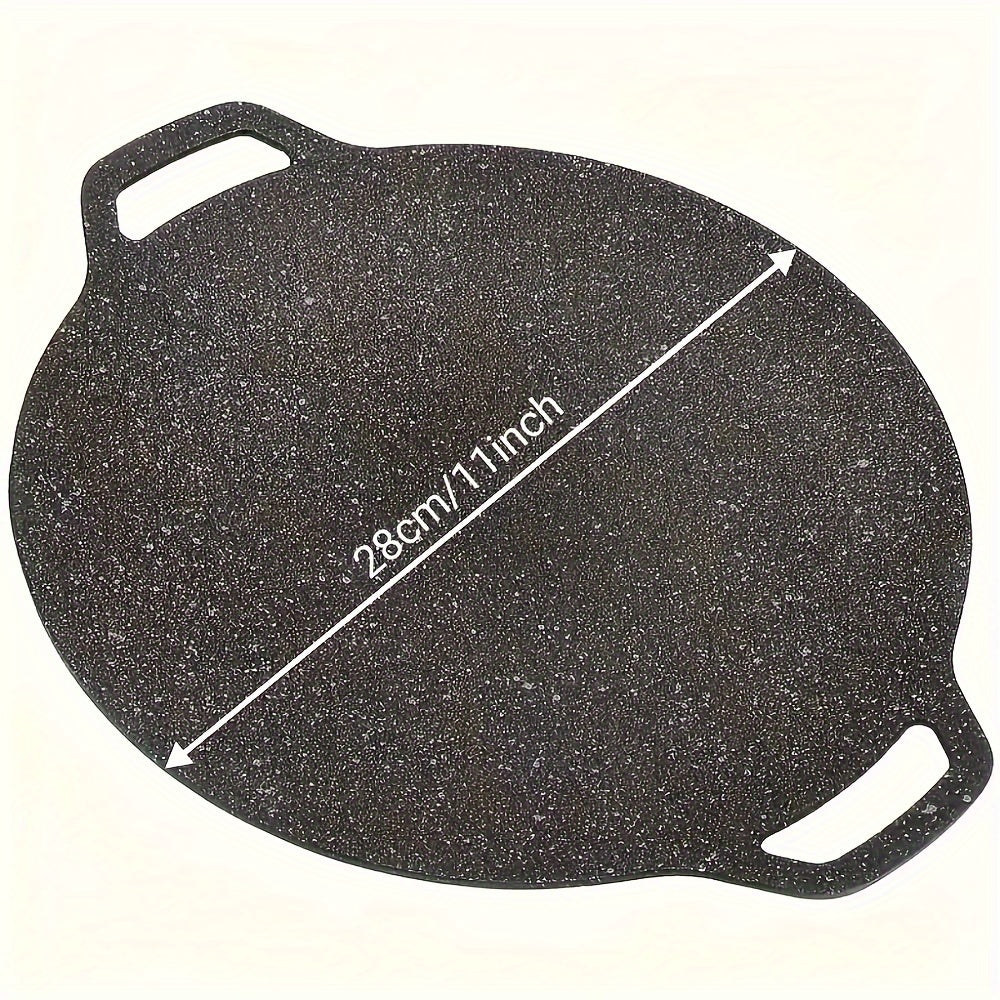 Cast Iron Korean BBQ Grill Pan Non-Stick Pre-Seasoned Indoor Outdoor Cooking