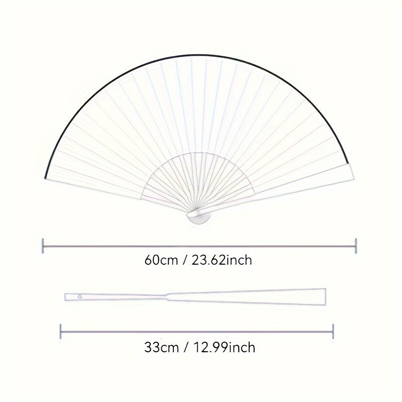 Traditional Chinese Silk Fan Folding Bamboo Fan for Men Summer Accessory