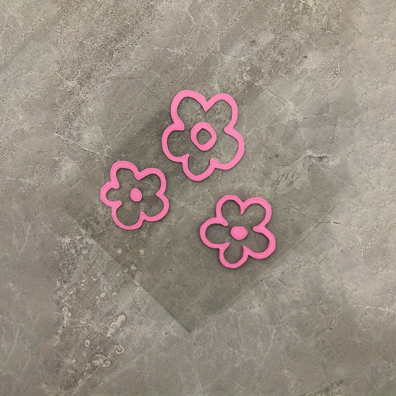 3-Piece Vinyl Floral Car Mirror Decal Set Waterproof Bumper Decorations