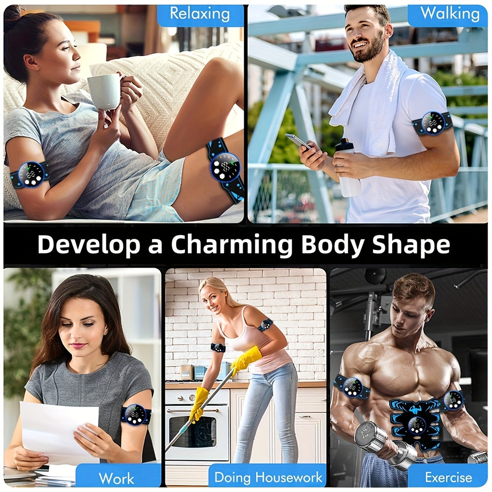 Full-Body EMS Massage Device with Adjustable Intensity and Modes for Arms Legs Abdomen