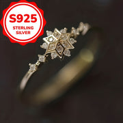 Sterling Silver Snowflake Ring for Women Valentine's Day Gift