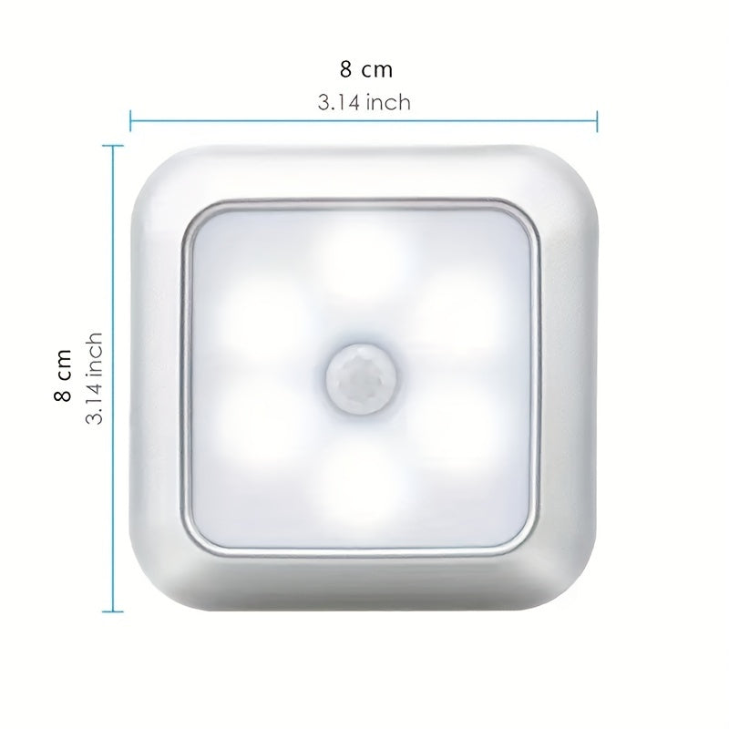 Motion Sensor Night Light with 6 LED Bulbs for Indoor Use in Closets Cabinets and Bedrooms