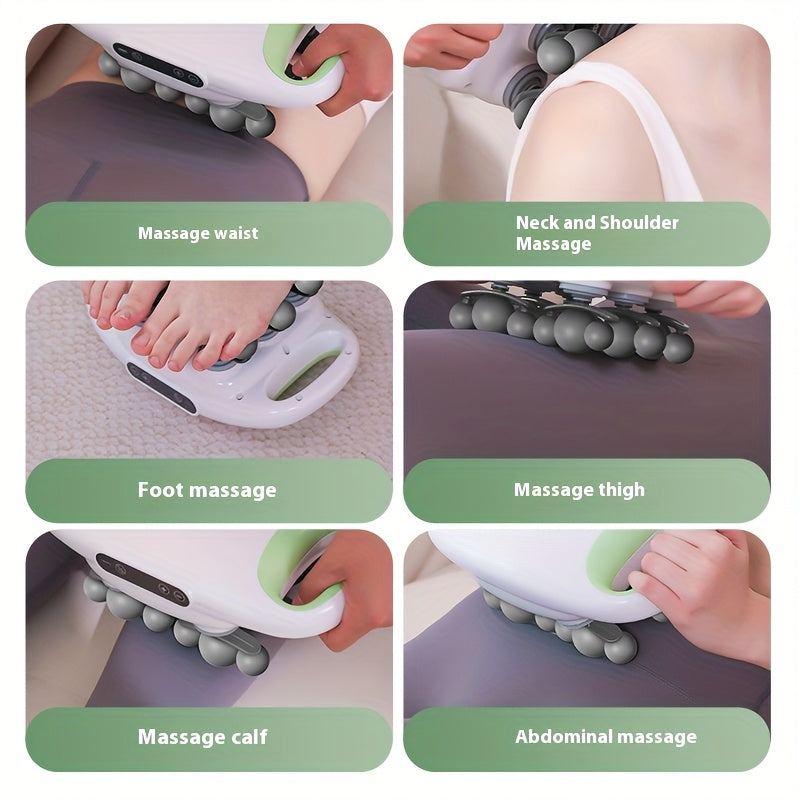 18-Head Massager with Rechargeable Lithium Battery for Whole Body Scalp and Body Relaxation