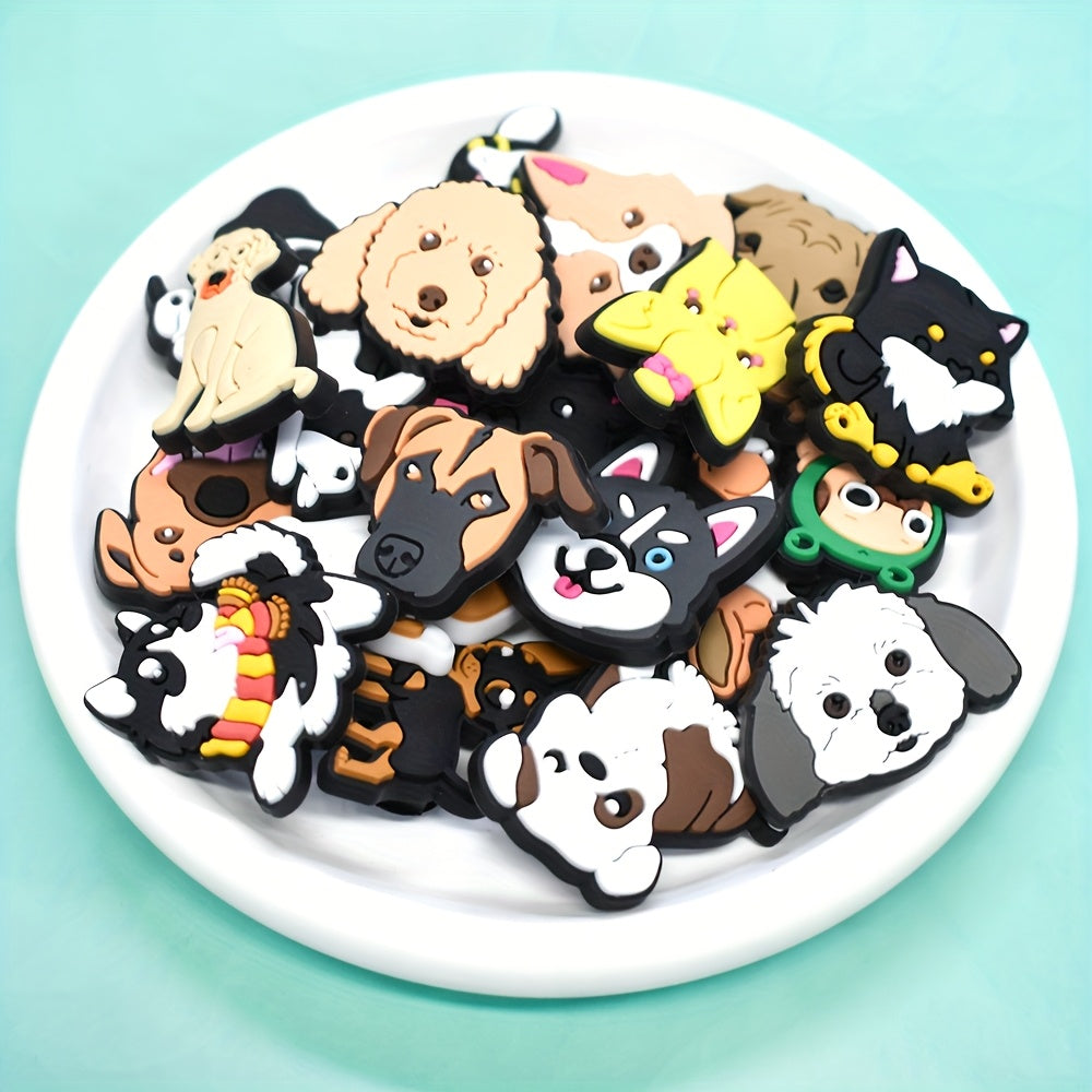 20pcs Dog Shoe Charms Plastic Accessories for Dogs Pugs Husky Breeds