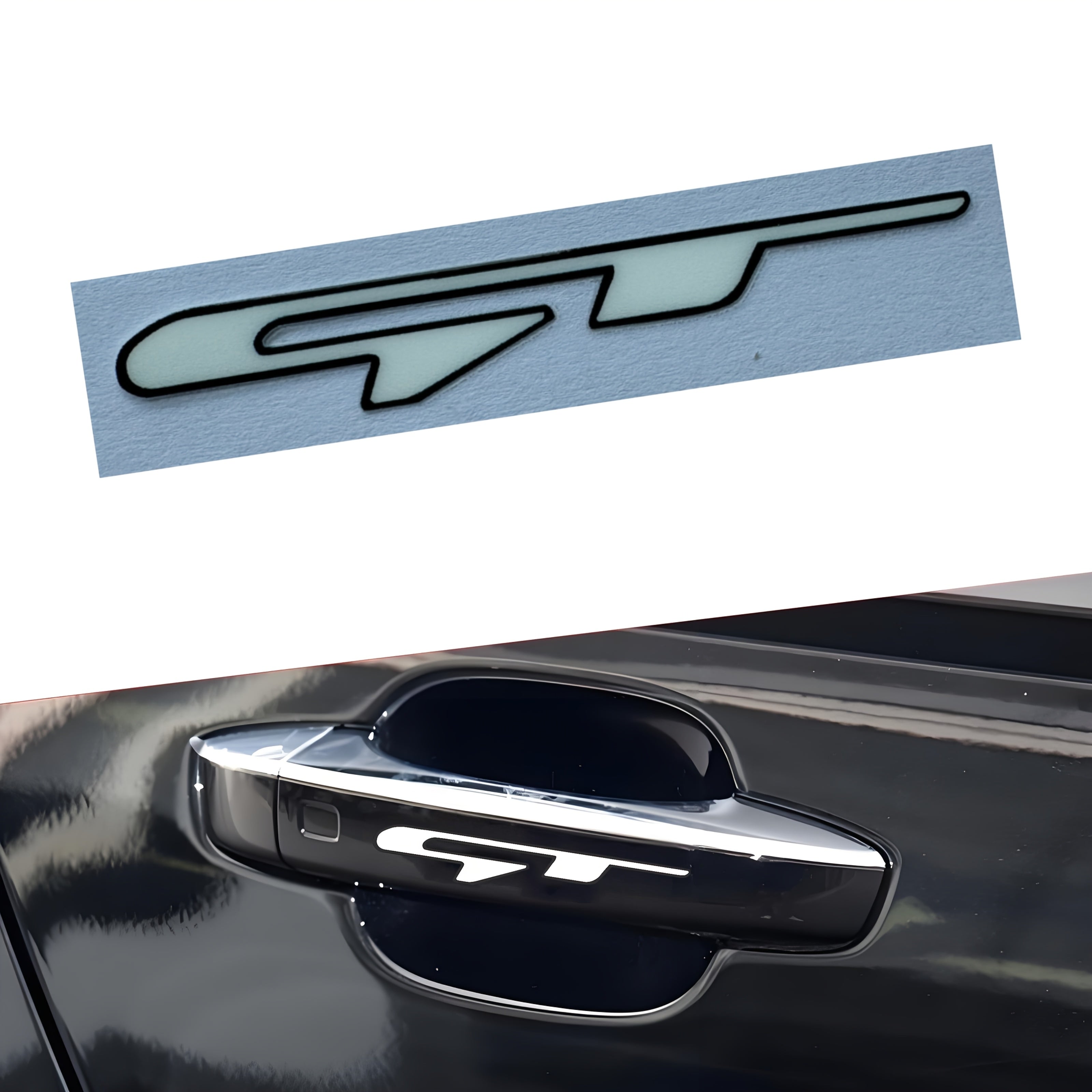 2 dona qora vinil avtomobil logotipi stikerlari oq o'q decal tashqi uslub