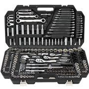 Juego de llaves de vaso de 46 piezas, juego de herramientas con carraca de 1/4 de pulgada para coche y bicicleta