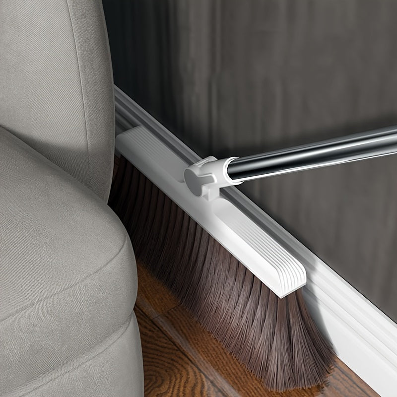 Телескопическая ручка, складная метла и совок с дизайном для стояния у стены для легкого хранения, идеально подходит для уборки в гостиной, спальне, на улице, на кухне и на патио. Пластиковая конструкция с функцией стояния.
