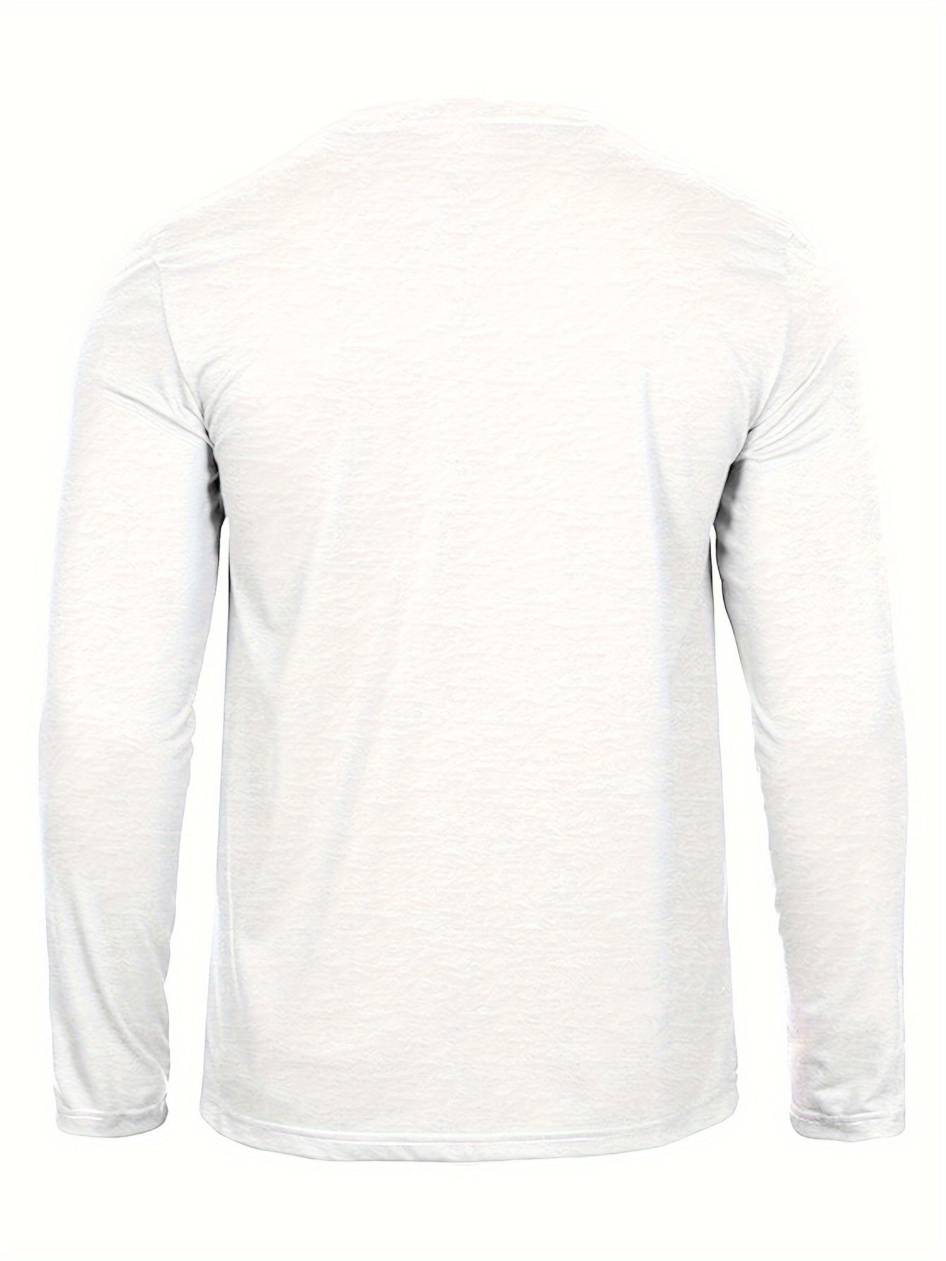 Men's Cotton Long Sleeve T-Shirts with Paris Print for Spring and Fall