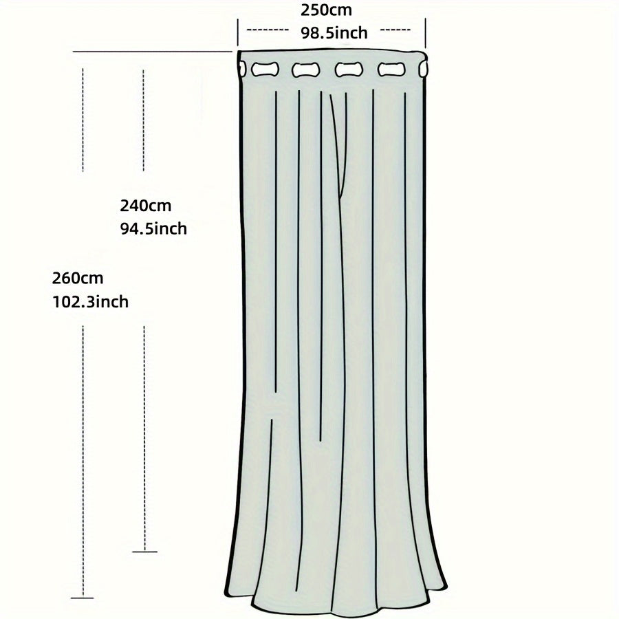 Blackout Privacy Room Divider Curtain Water-Resistant Polyester Grommet Top