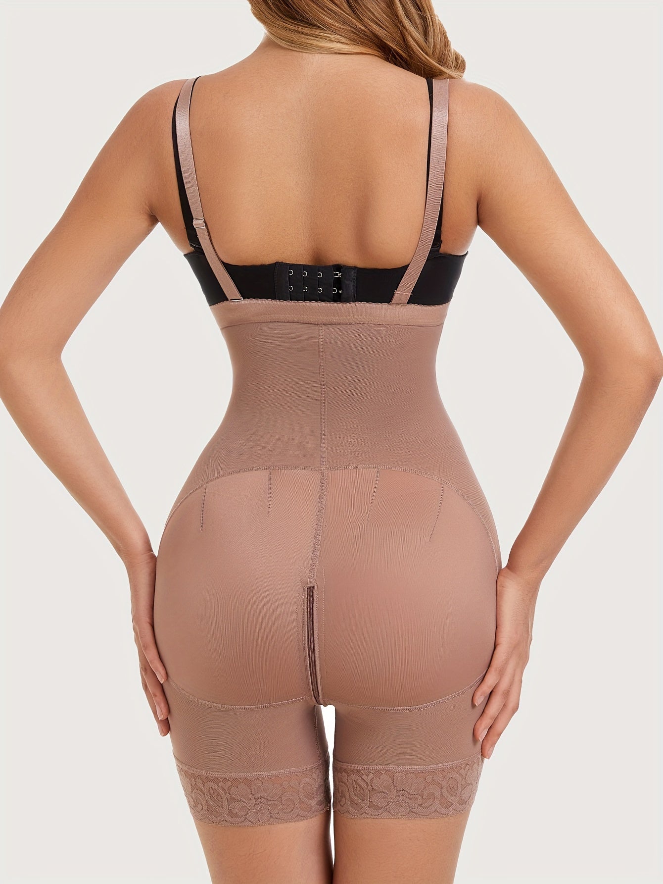 Shapewear Jumpsuit with Adjustable Shapepants and Lace Details for Lingerie and Shaping