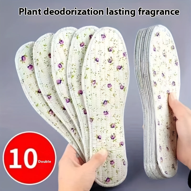 Unisex Breathable Sweat-Absorbing Odor-Resistant Insoles 3 Pairs