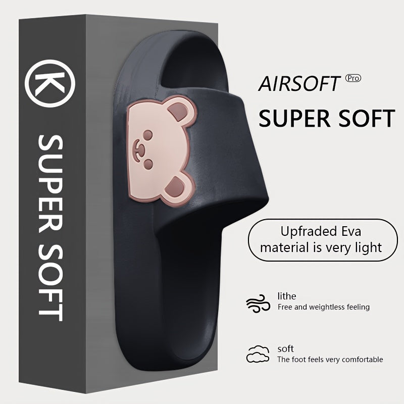 Unisex EVA Non-Slip Slippers Minimalist Striped Indoor Outdoor