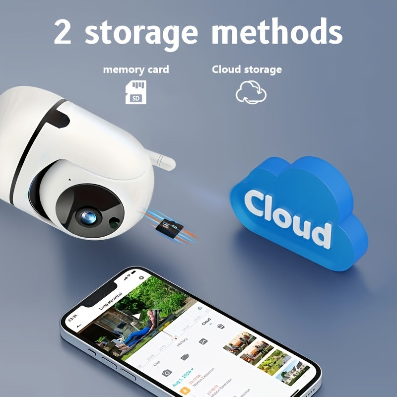 Wireless Security Camera with Night Vision Motion Detection 360° Tilt for Pets and Elderly