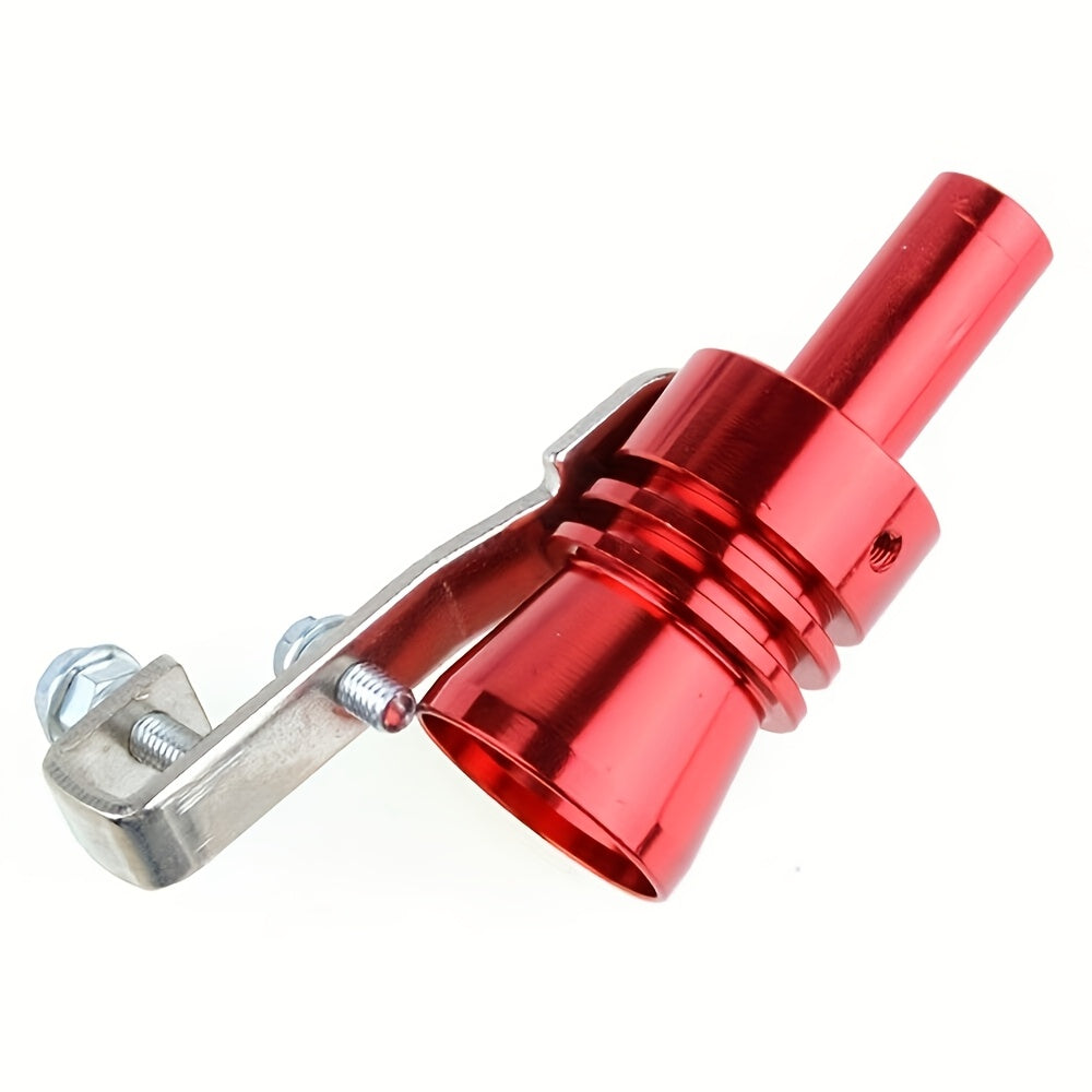 Universal Car Exhaust Pipe XL Red Aluminum High-Performance Automotive Accessory