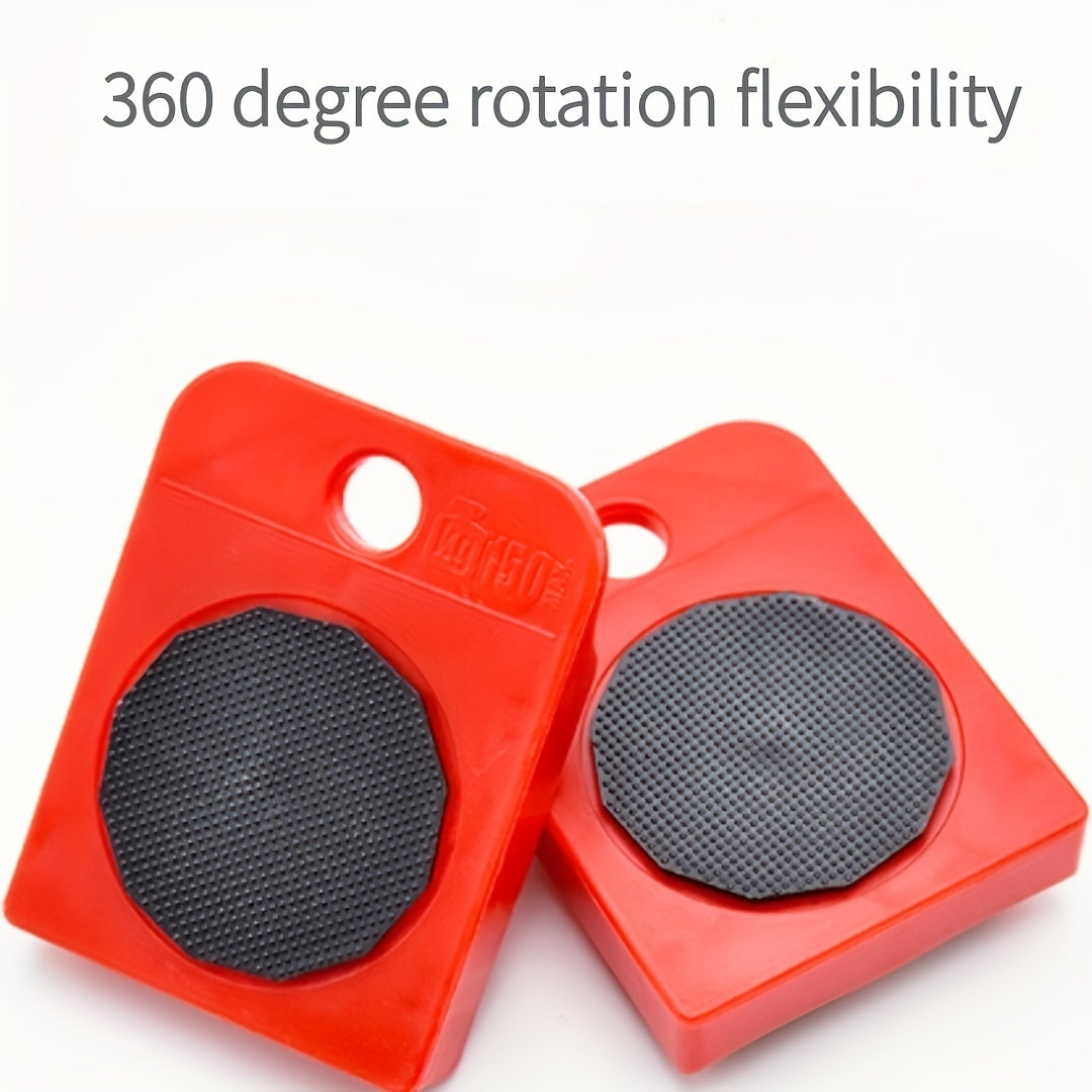 5-ta bo'lak mebel ko'taruvchi va siljituvchi to'plami, 360-darajali buriladigan padlar bilan, oson joylashtirish uchun