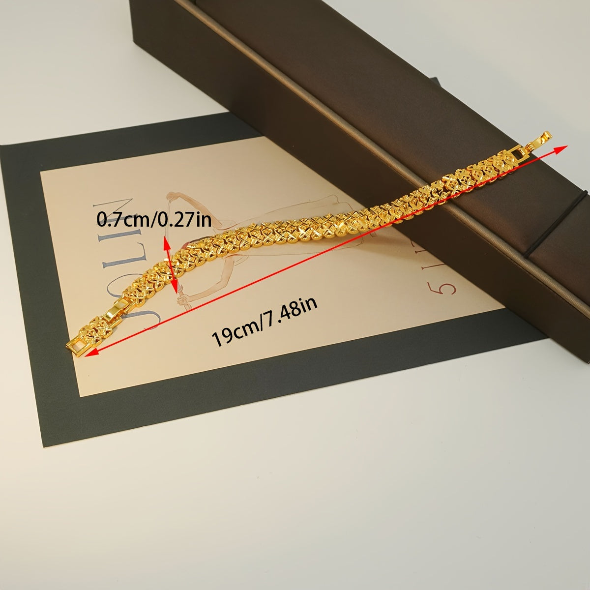 Women’s Heart-Themed Arab Style Copper Charm Bracelet 24K Gold Plated Daily Wear Gift