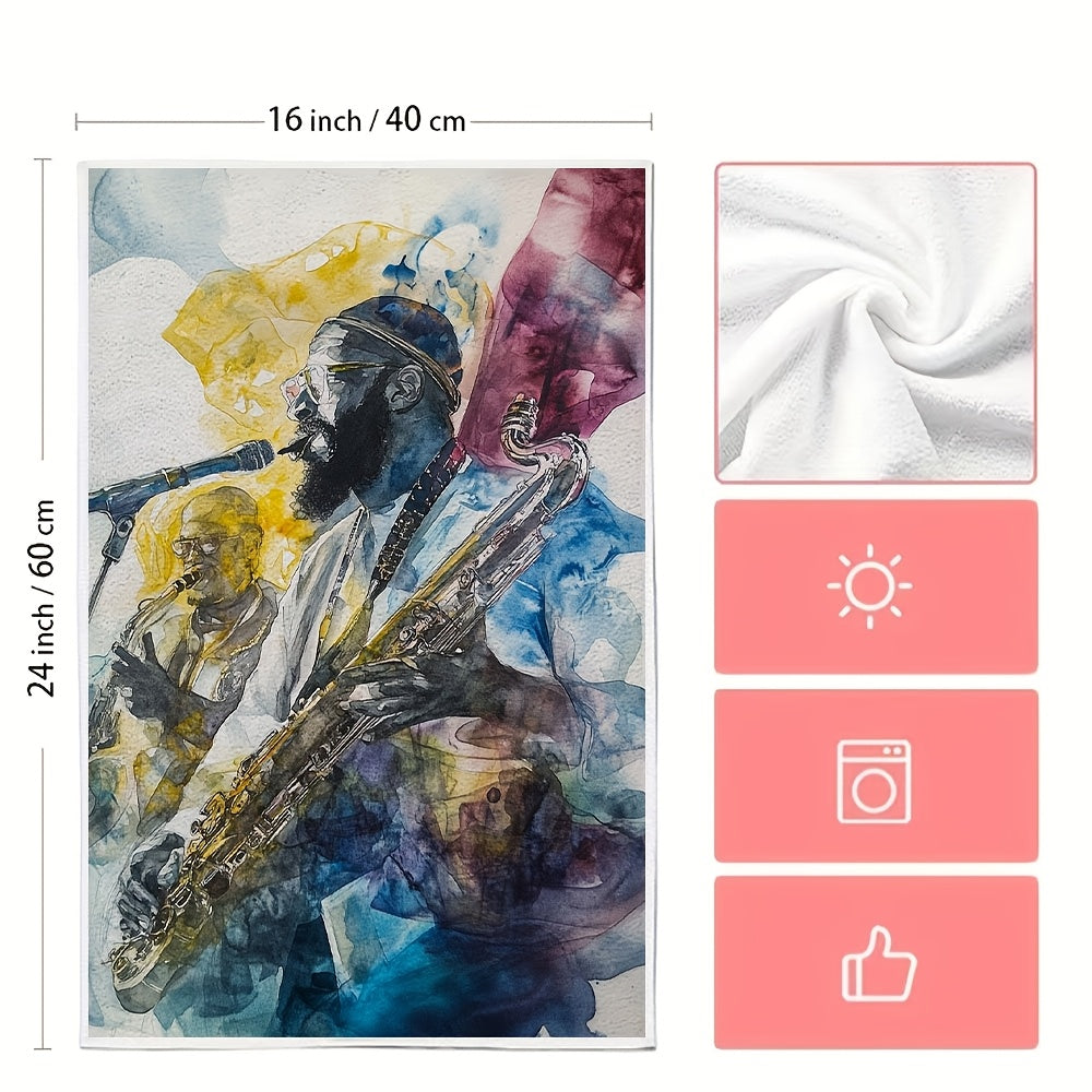 Set of 2 Ultra Soft Kitchen Towels 16x24 Inches Absorbent Holiday Decor