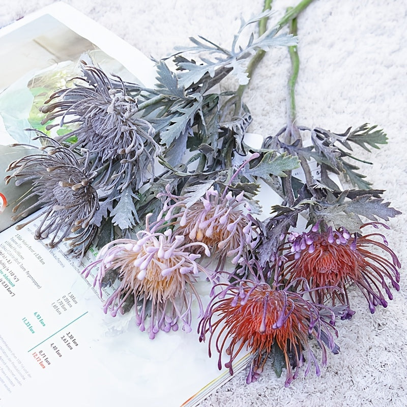 Artificial Plant with Short Branch and Crab Claw 2 Heads for Home Decor Weddings Engagements