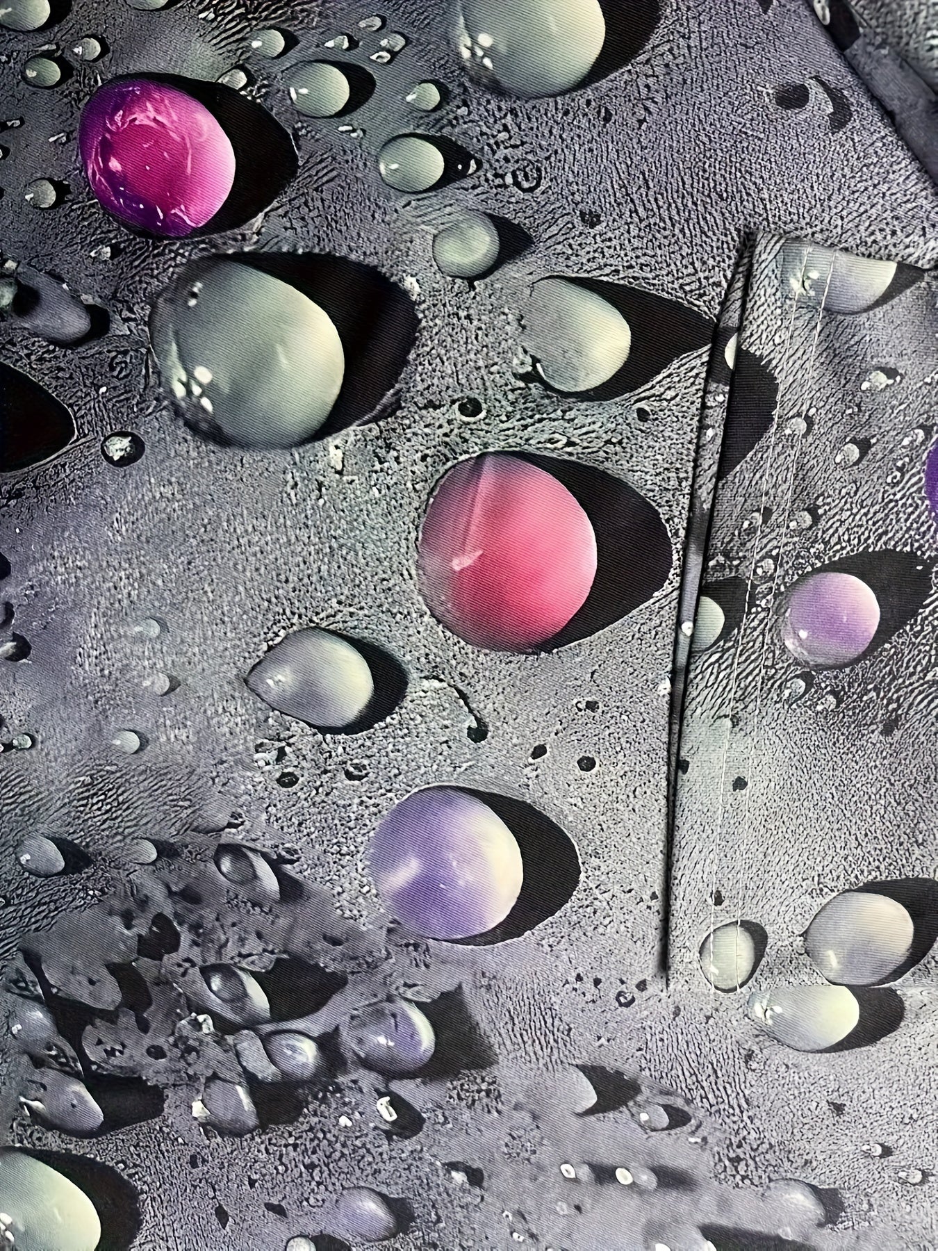 Women's Water Drop Print Casual T-Shirt Round Neck Short Sleeve Stretch Polyester Summer Top