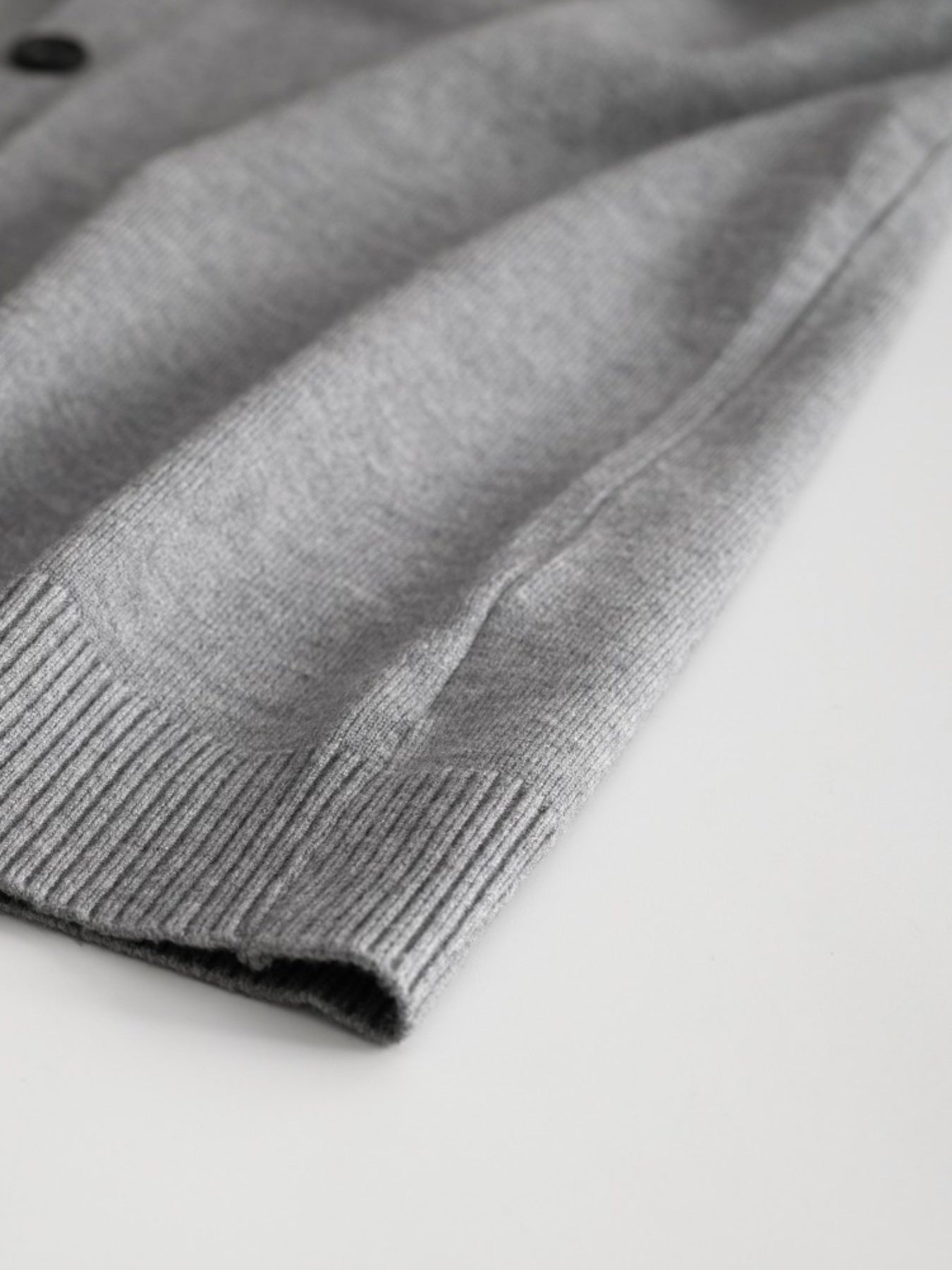 Men's Plus Size V-Neck Cardigan Viscose Blend Long Sleeve Rib Knit Semiformal Spring Fall