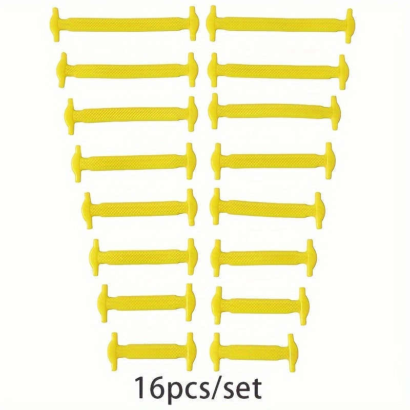 16 Pcs No-Tie Elastic Shoelaces for Sneakers and Athletic Footwear