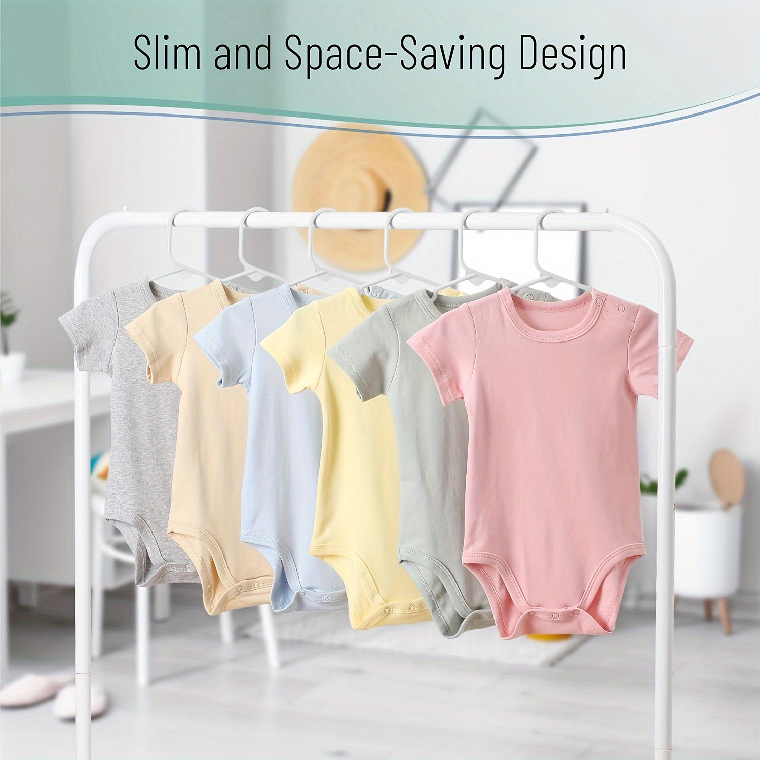 Baby Clothes Hangers 50 Pcs Durable Anti-Slip Plastic for Kids Closet Wardrobe Storage