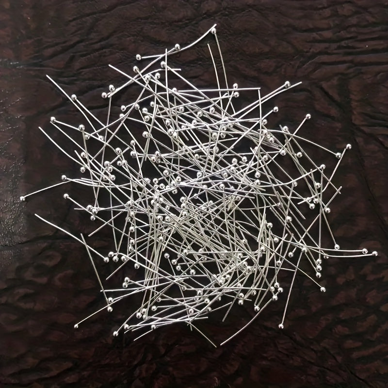 Set of Copper Ball Head Pins 16-35mm for Earrings Bracelets Jewelry Making