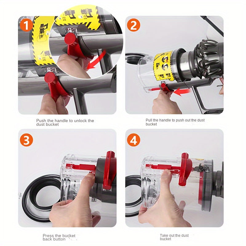 Replacement Cyclone Dust Bin for Dyson V11 V15 Vacuum Cleaner Easy Emptying No Battery