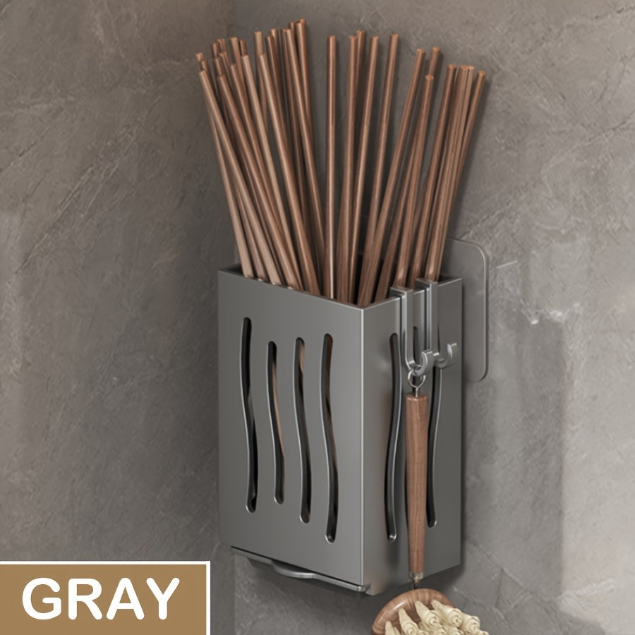 Multifunctional Kitchen Utensil Holder Wall Mount or Countertop Plastic Organizer